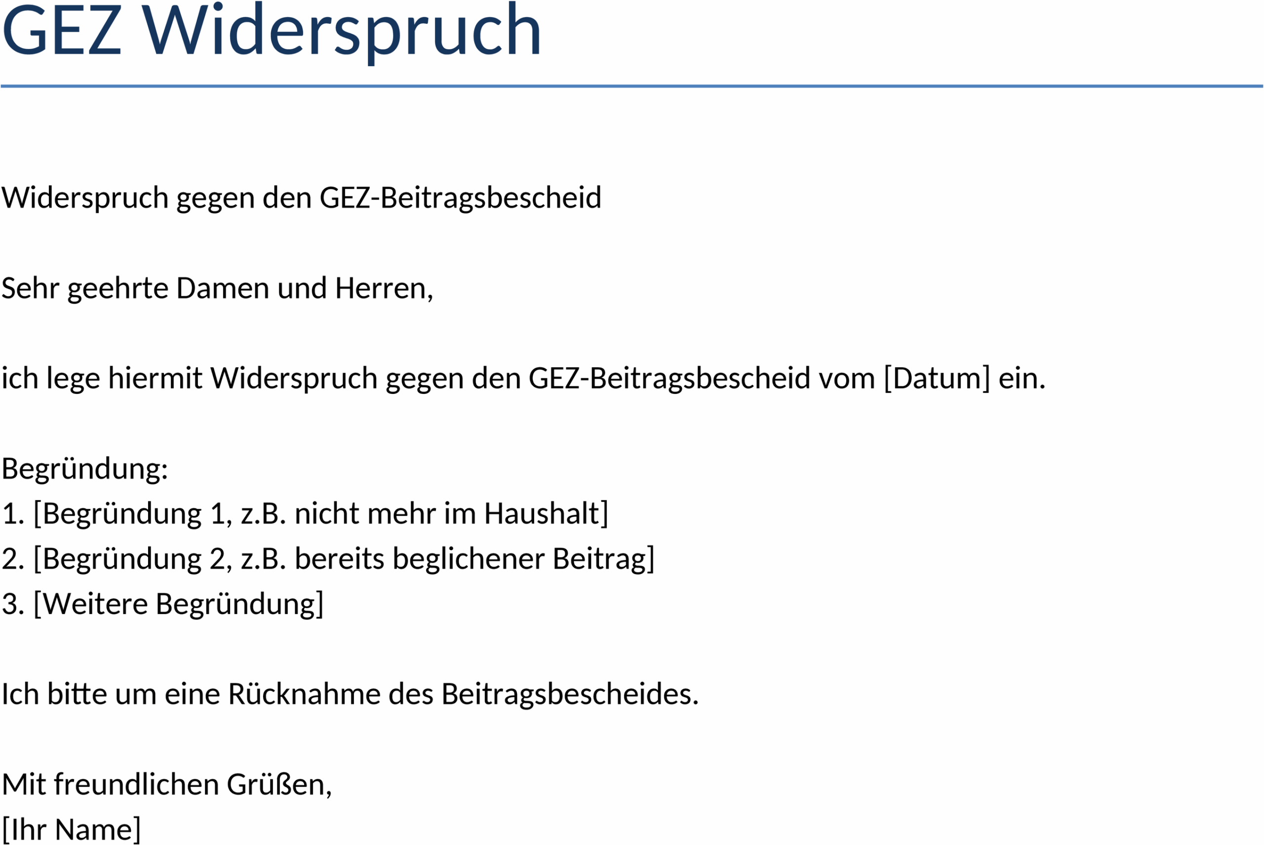 GEZ-Widerspruch Word-Dokument