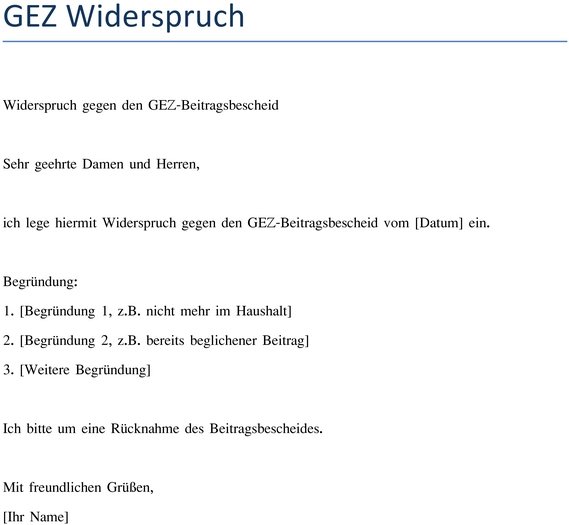 gez-widerspruch-vorlage-gegen-beitragsbescheid
