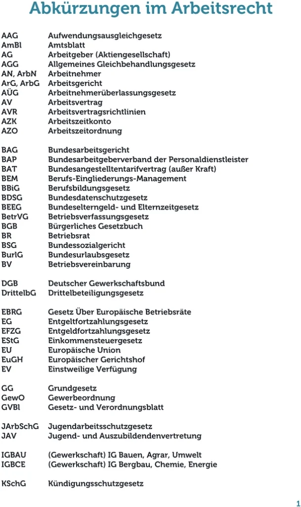 glossar-arbeitsrecht-abkuerzungen