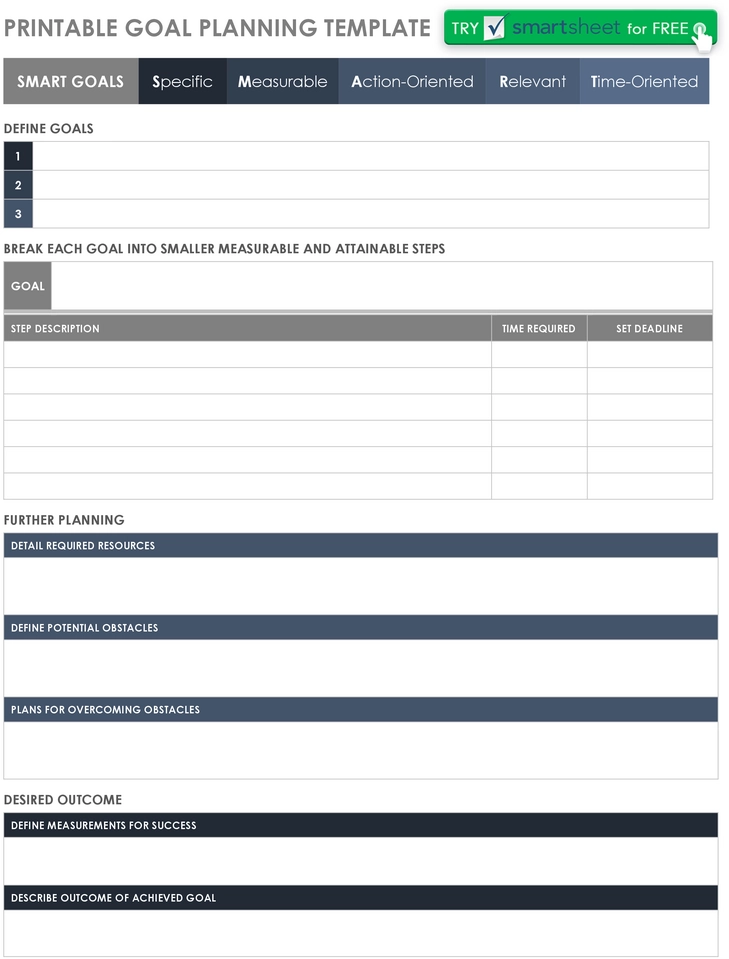 goal-planning-vorlage-zielverwirklichung