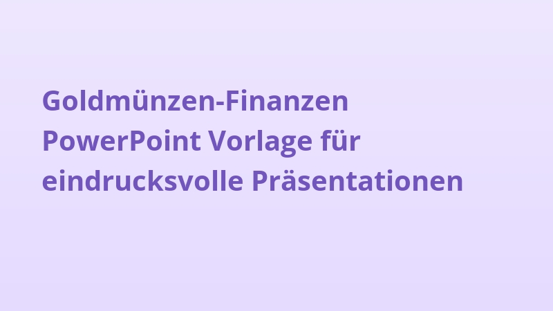 Goldmünzen-Finanzen PowerPoint Vorlage für eindrucksvolle Präsentationen
