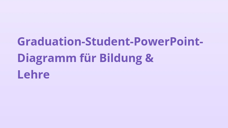 Graduation-Student-PowerPoint-Diagramm für Bildung & Lehre