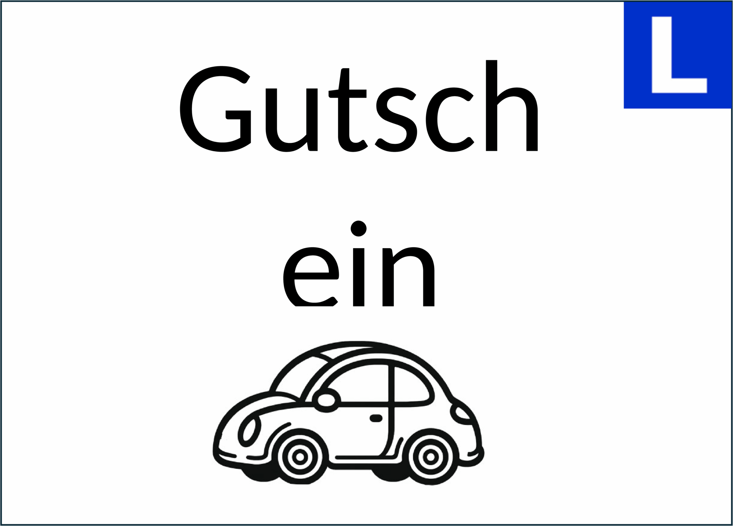 Gutschein für Fahrstunden im Word-Format