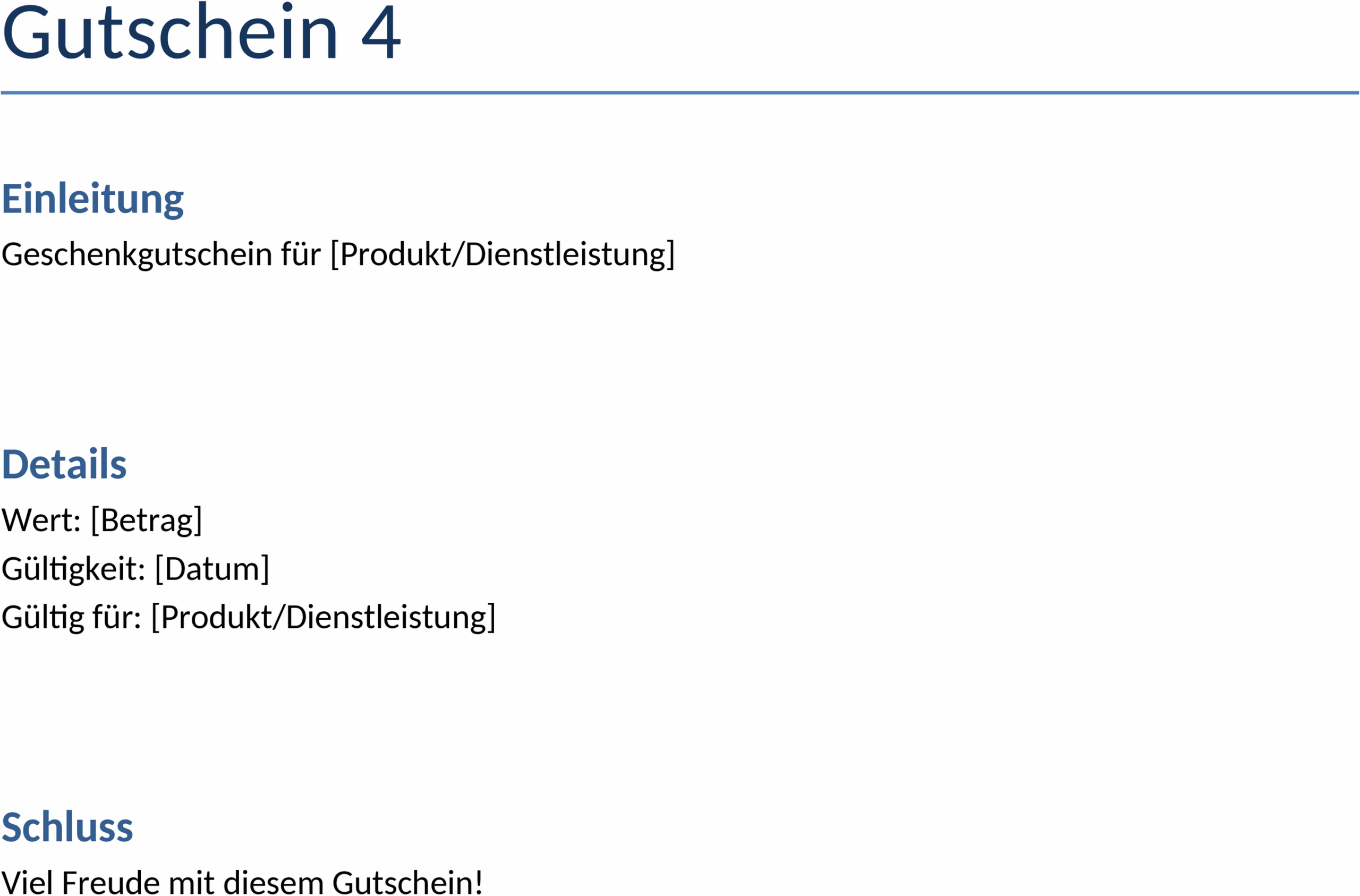 Gutscheinvorlage Word