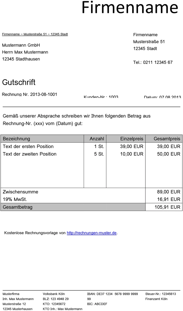 gutschrift-vorlage-fuer-rueckerstattungen-und-gutschriften