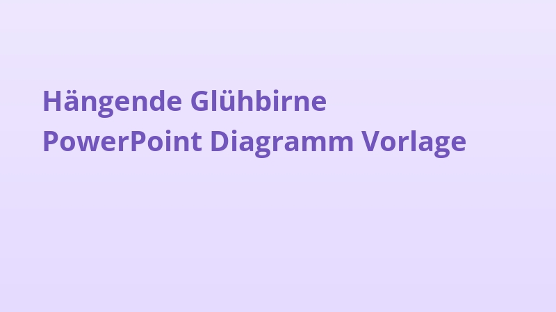 Hängende Glühbirne PowerPoint Diagramm Vorlage