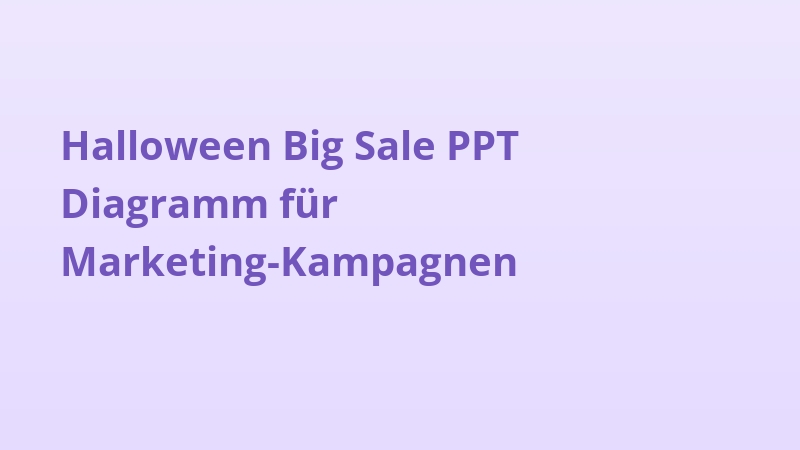Halloween Big Sale PPT Diagramm für Marketing-Kampagnen