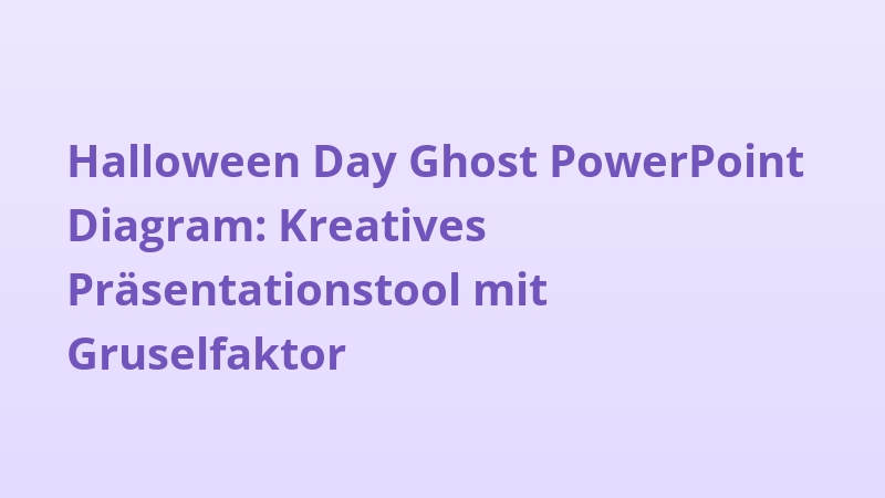 Halloween Day Ghost PowerPoint Diagram: Kreatives Präsentationstool mit Gruselfaktor