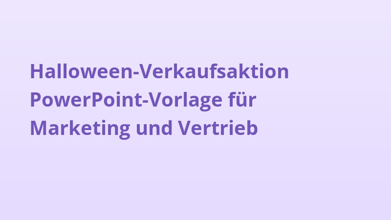 Halloween-Verkaufsaktion PowerPoint-Vorlage für Marketing und Vertrieb
