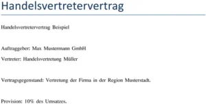 handelsvertretervertrag-unterzeichnung-rechtsverbindlich-10-prozent-umsatz