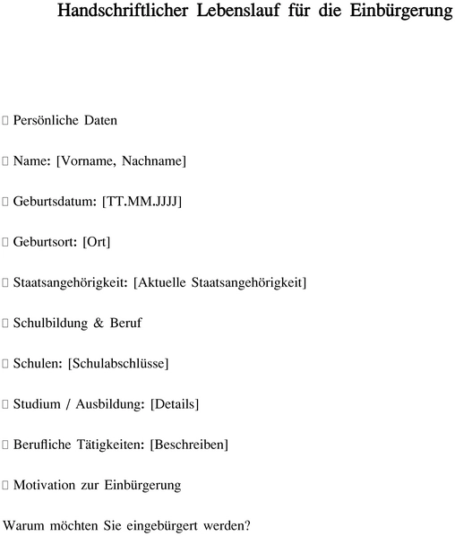 handschriftlicher-lebenslauf-einbuergerung