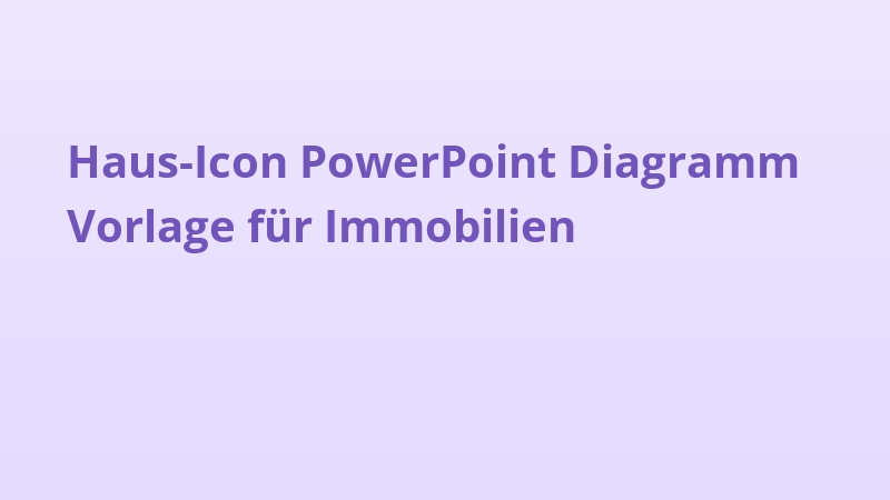 Haus-Icon PowerPoint Diagramm Vorlage für Immobilien