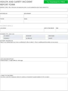 health-and-safety-incident-report-vorlage