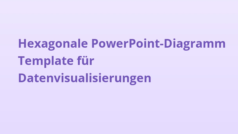Hexagonale PowerPoint-Diagramm Template für Datenvisualisierungen