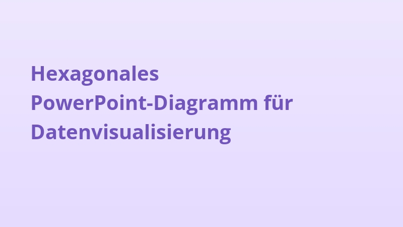 Hexagonales PowerPoint-Diagramm für Datenvisualisierung