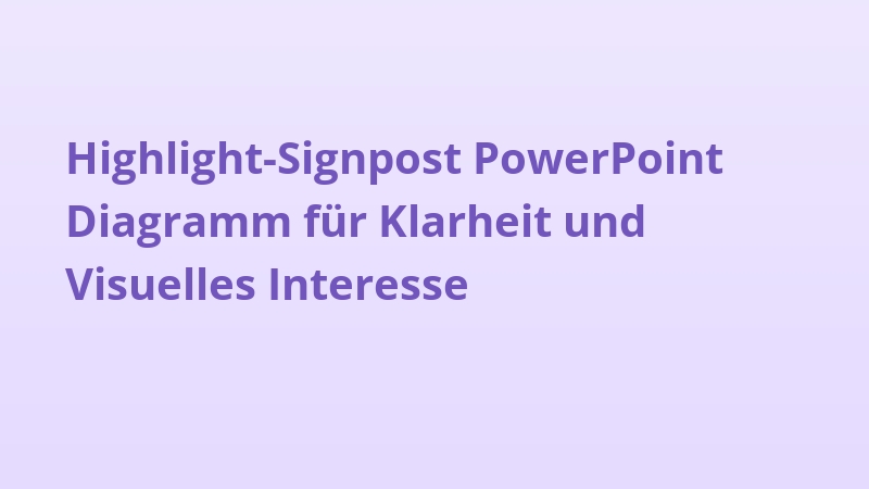 Highlight-Signpost PowerPoint Diagramm für Klarheit und Visuelles Interesse