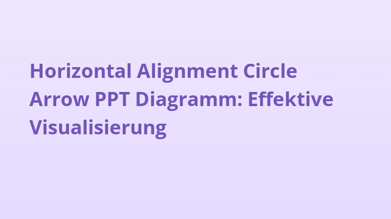 Horizontal Alignment Circle Arrow PPT Diagramm: Effektive Visualisierung