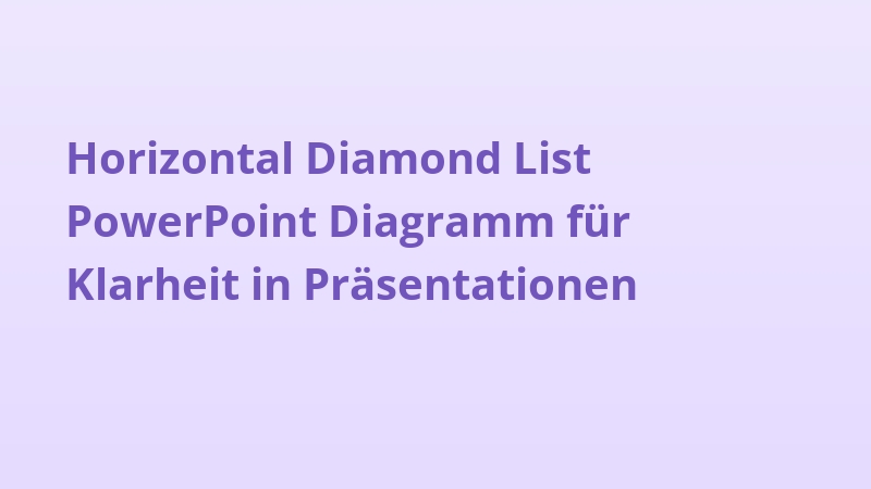 Horizontal Diamond List PowerPoint Diagramm für Klarheit in Präsentationen
