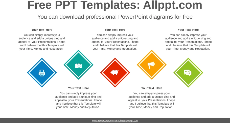 horizontal-diamond-list-powerpoint-vorlage