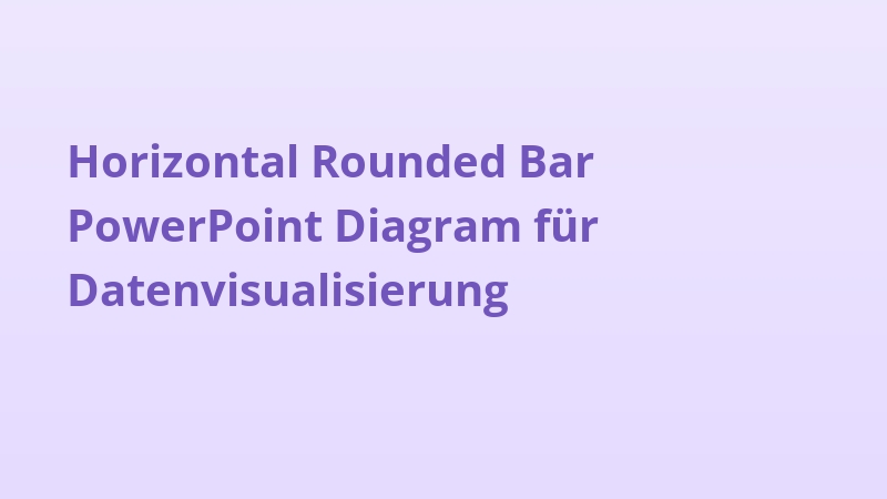 Horizontal Rounded Bar PowerPoint Diagram für Datenvisualisierung