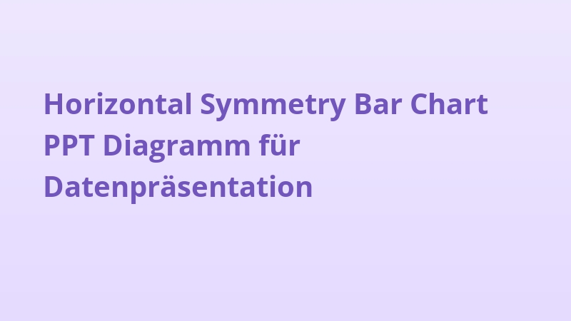 Horizontal Symmetry Bar Chart PPT Diagramm für Datenpräsentation