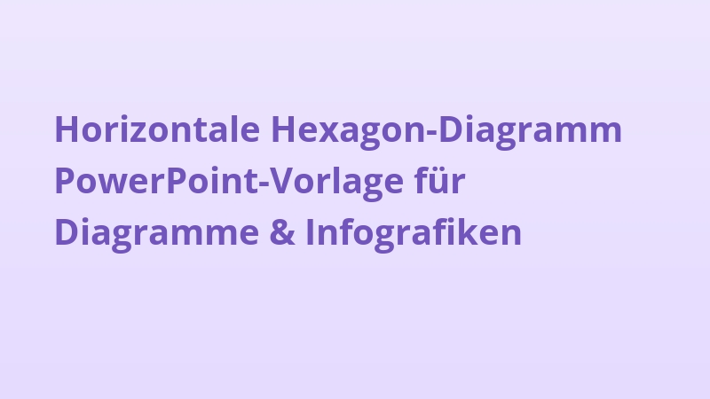 Horizontale Hexagon-Diagramm PowerPoint-Vorlage für Diagramme & Infografiken