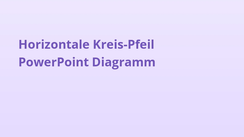 Horizontale Kreis-Pfeil PowerPoint Diagramm
