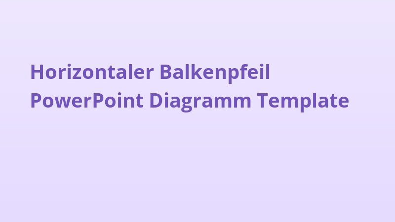 Horizontaler Balkenpfeil PowerPoint Diagramm Template