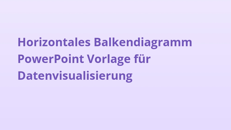 Horizontales Balkendiagramm PowerPoint Vorlage für Datenvisualisierung