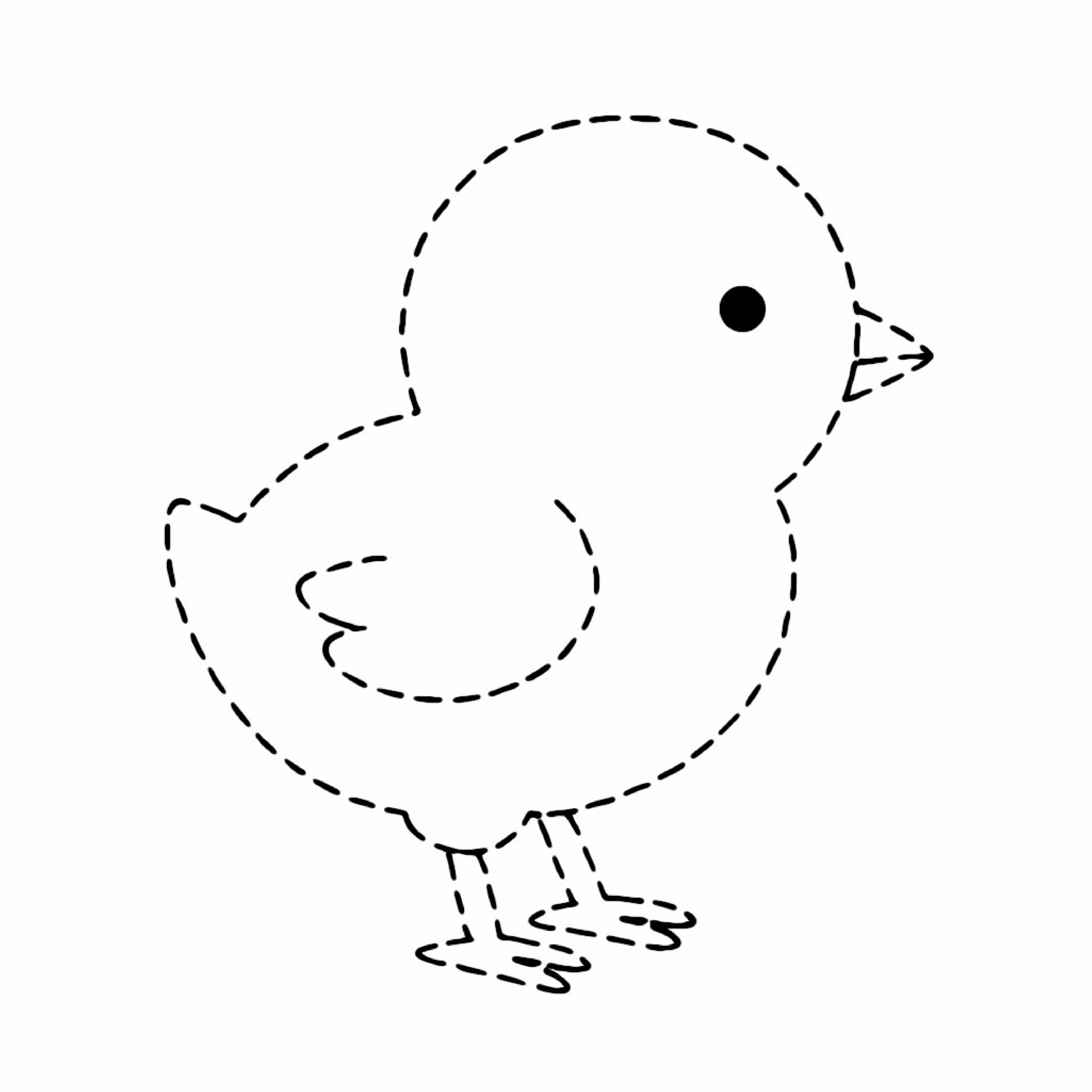 Huhn Malvorlage als Word-Datei