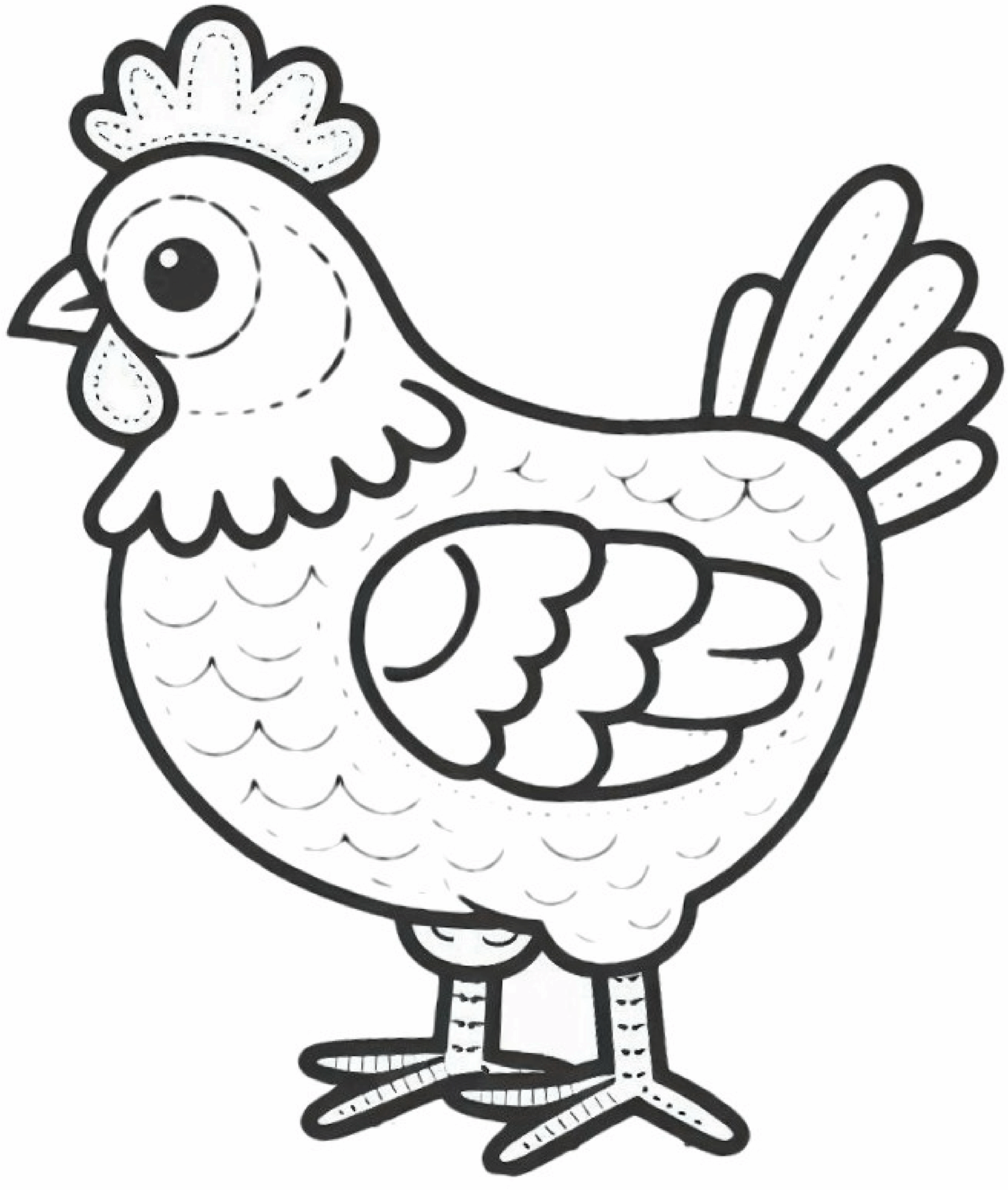 Huhn-Vorlage als Bastelprojekt