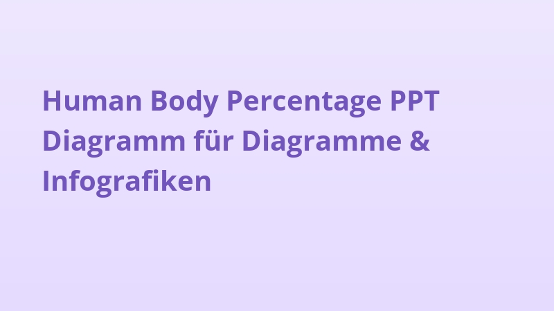 Human Body Percentage PPT Diagramm für Diagramme & Infografiken