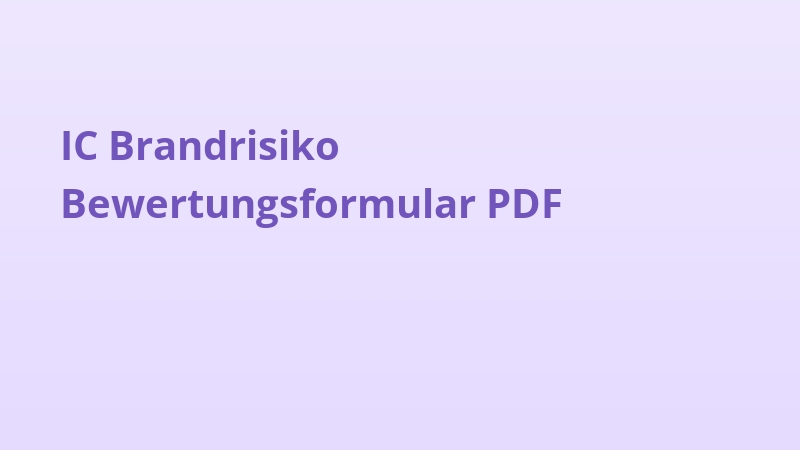 IC Brandrisiko Bewertungsformular PDF