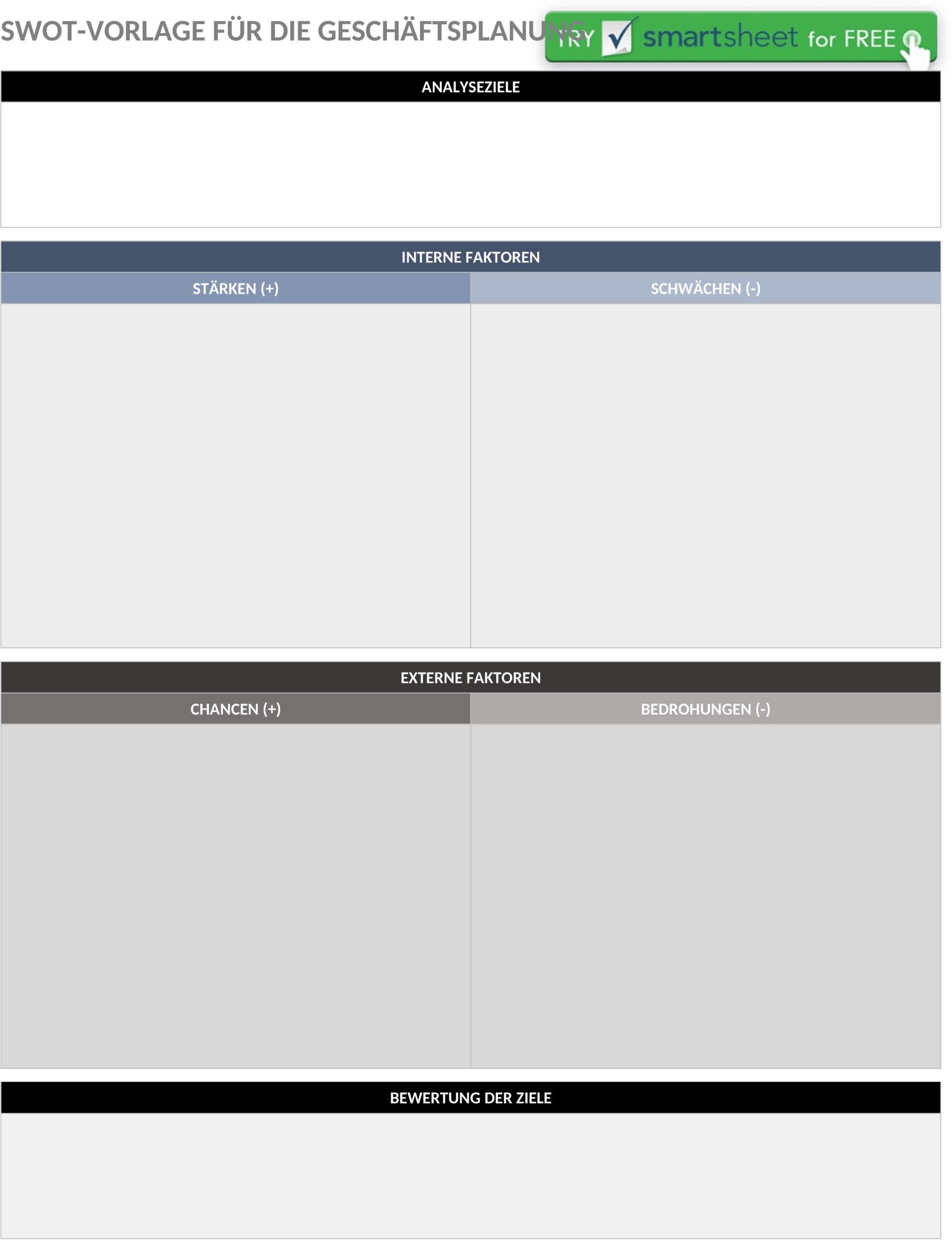 IC Business Planning SWOT Template für Word