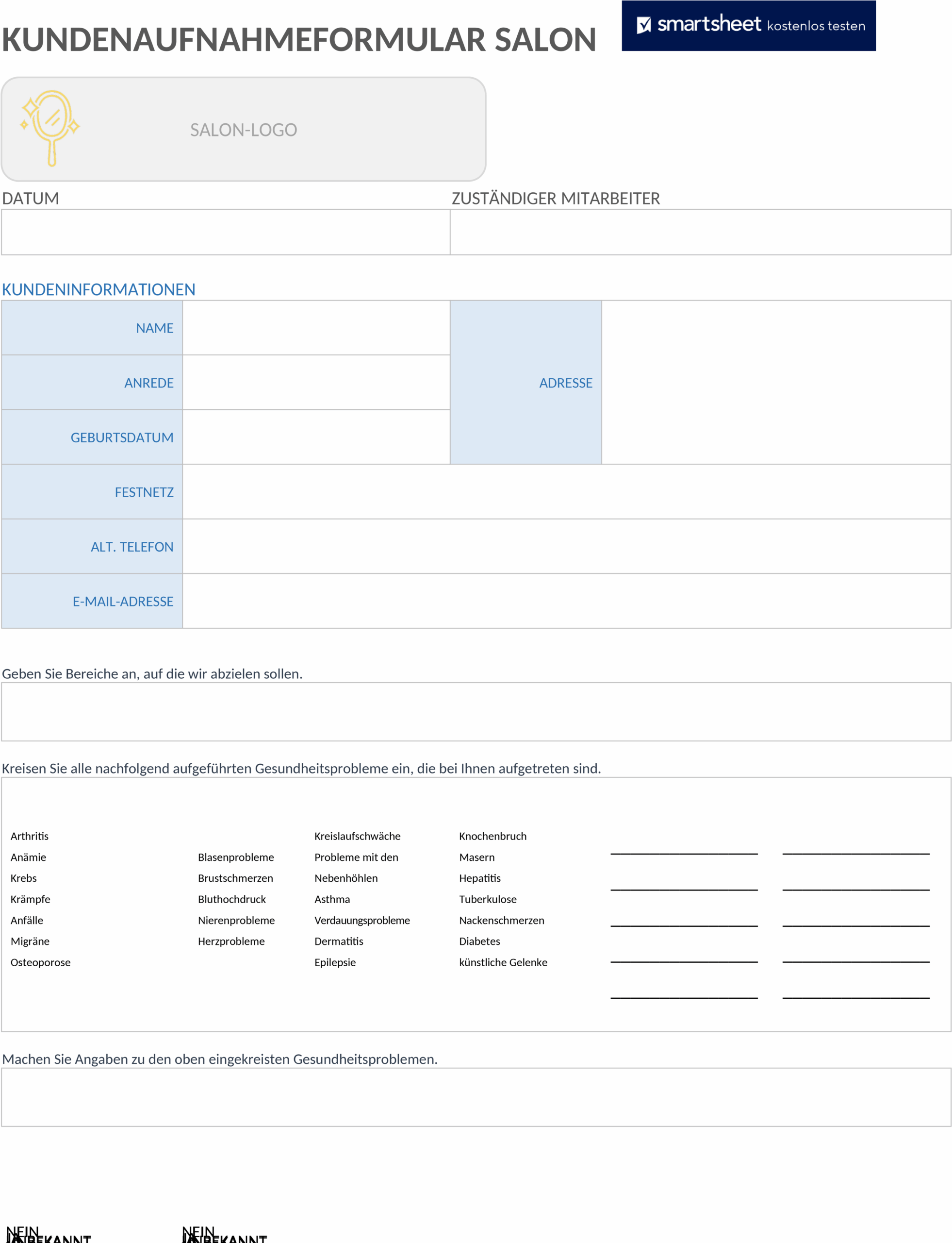 IC Salon Client Intake Form als Word-Dokument