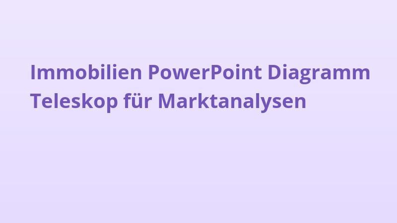 Immobilien PowerPoint Diagramm Teleskop für Marktanalysen