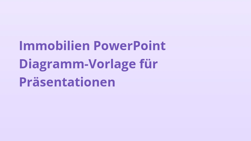 Immobilien PowerPoint Diagramm-Vorlage für Präsentationen