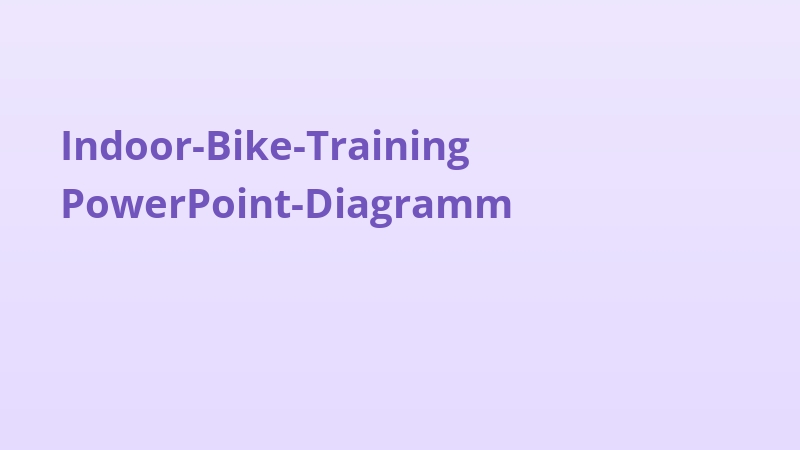 Indoor-Bike-Training PowerPoint-Diagramm