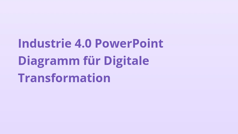 Industrie 4.0 PowerPoint Diagramm für Digitale Transformation