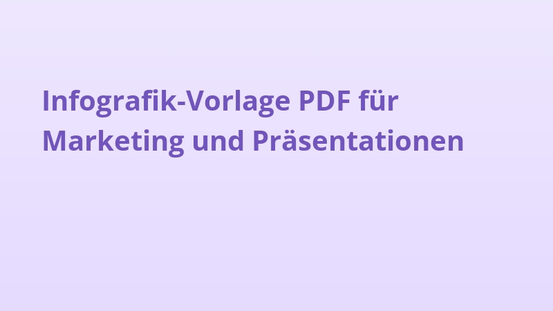 Infografik-Vorlage PDF für Marketing und Präsentationen