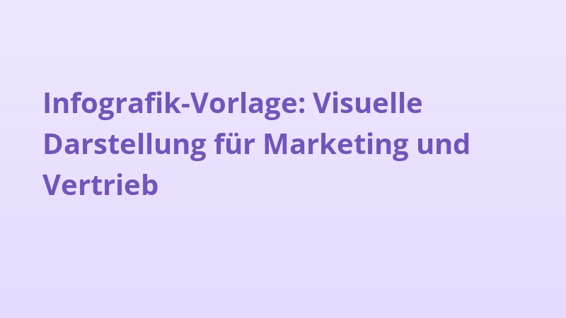 Infografik-Vorlage: Visuelle Darstellung für Marketing und Vertrieb