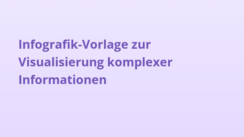 Infografik-Vorlage zur Visualisierung komplexer Informationen