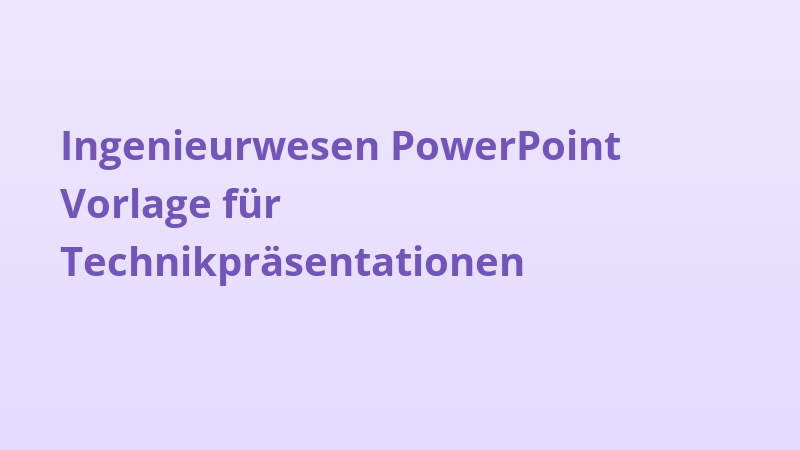 Ingenieurwesen PowerPoint Vorlage für Technikpräsentationen