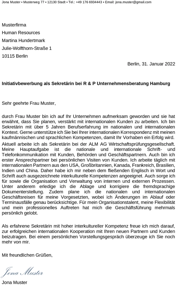 initiativbewerbung-als-sekretaerin-erstellen