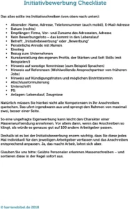 initiativbewerbung-checkliste-vorlage