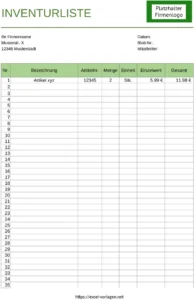 inventur-liste-vorlage-excel