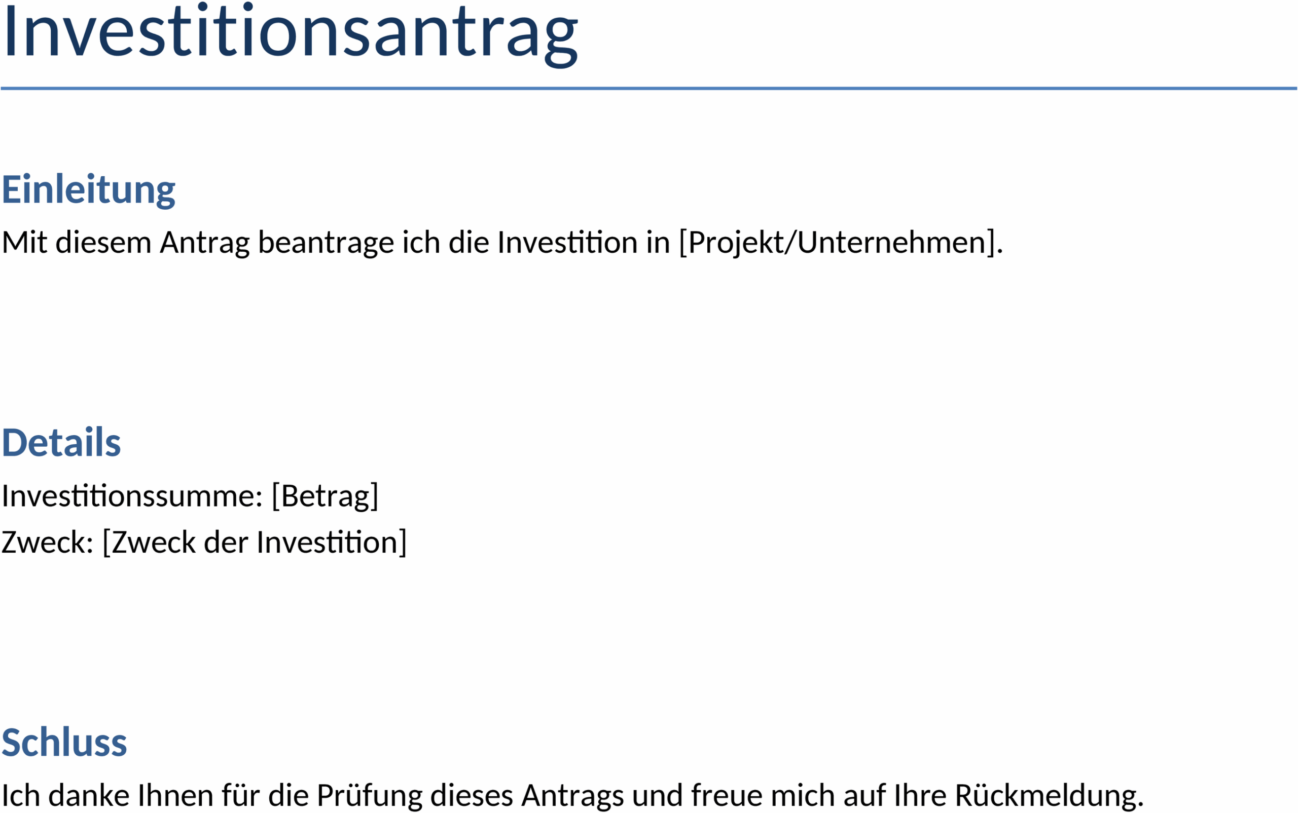 Investitionsantrag als DOCX-Datei