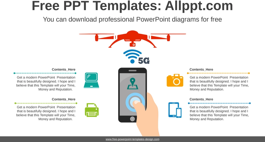 iot-drohnensteuerung-powerpoint-vorlage