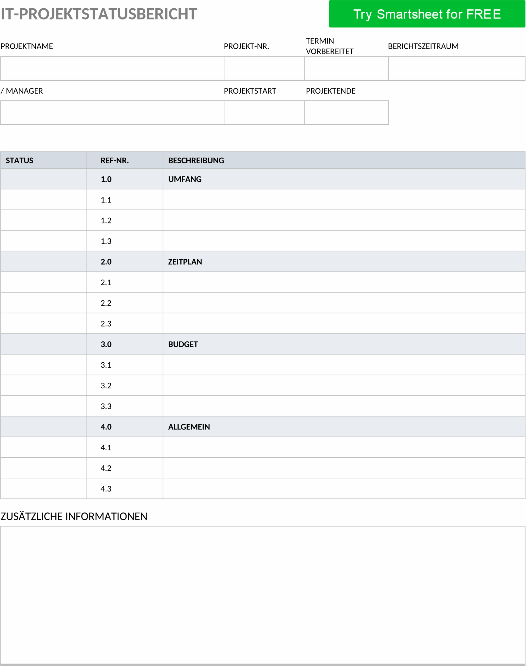 IT-Projektstatusbericht WORD
