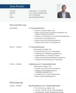 it-systemelektroniker-lebenslauf-vorlage